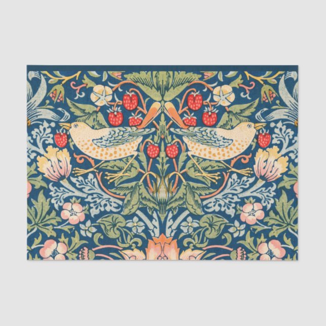TISSUE PAPER : WILLIAM MORRIS : STRAWBERRY THIEVES (Front)