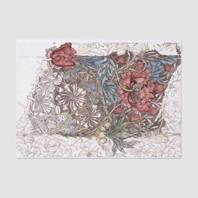 TISSUE PAPER : WILLIAM MORRIS : WILD TULIP (Front)