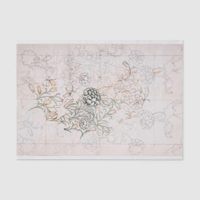 TISSUE PAPER : WILLIAM MORRIS : WILD TULIP (Front)
