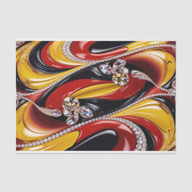 Tissue paper with Belgian colors design (Front)