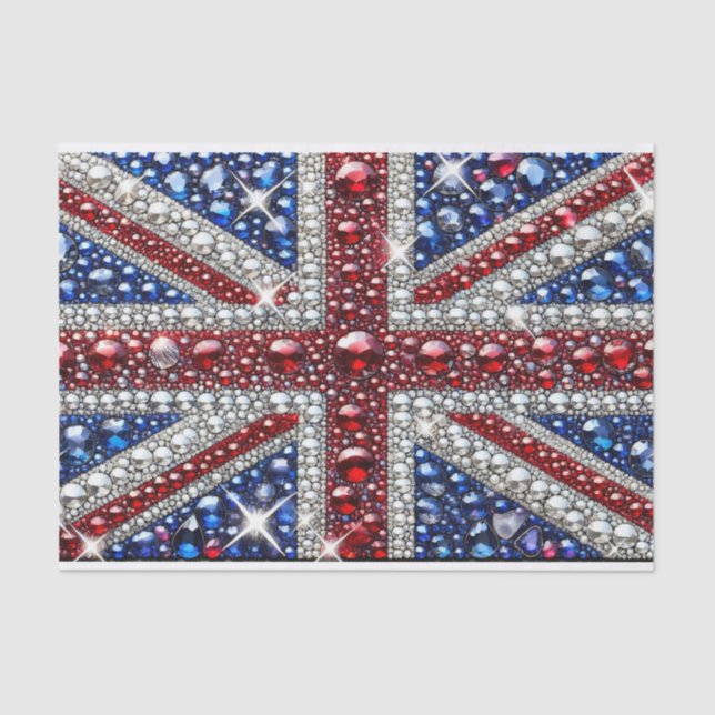 Tissue paper with British colors design (Front)