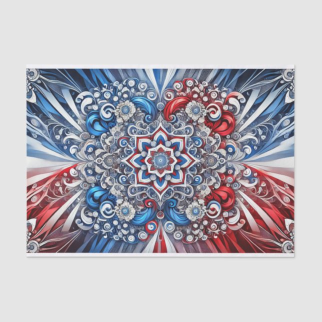 Tissue paper with French colors design (Front)