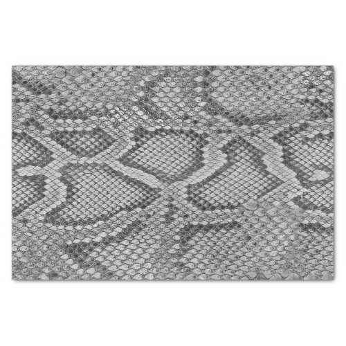 Tissue Paper with gray snakeskin pattern