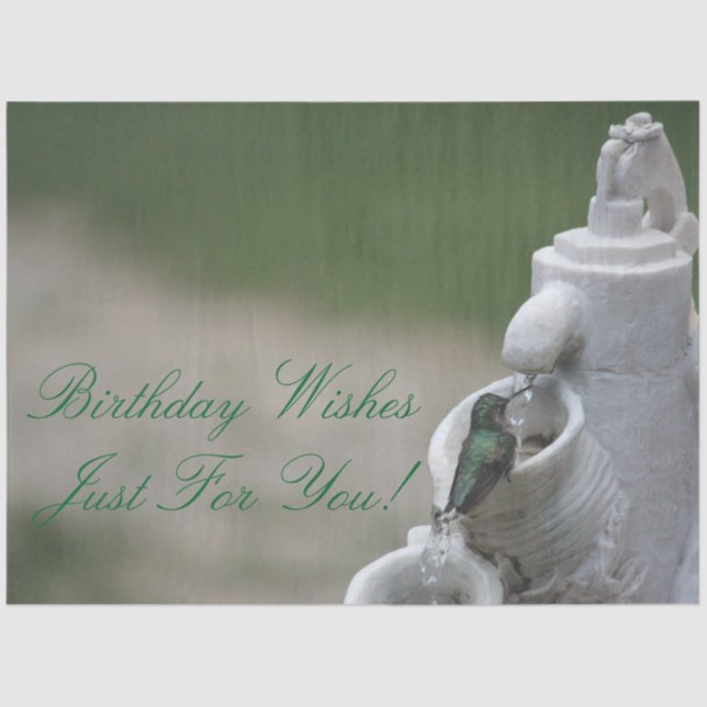 Tissue Paper With Hummingbird (Front)