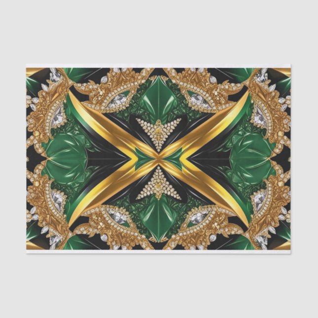 Tissue paper with Jamaican colors design (Front)