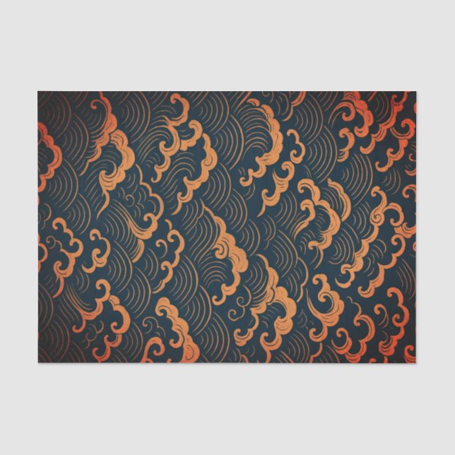 TISSUE PAPER WITH JAPANESE WAVE PATTERN (Front)