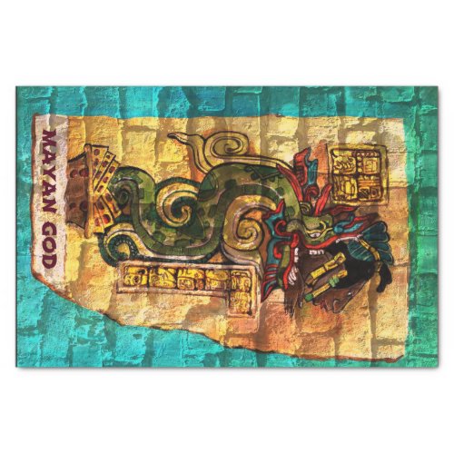 Tissue Paper with Mayan God Print