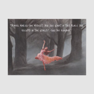Tissue Paper with Quote about Travel