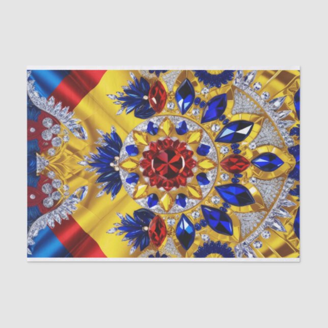 Tissue paper with Romanian colors design (Front)