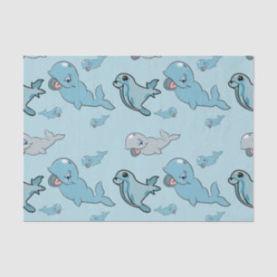 Tissue Paper With Whales and Seals