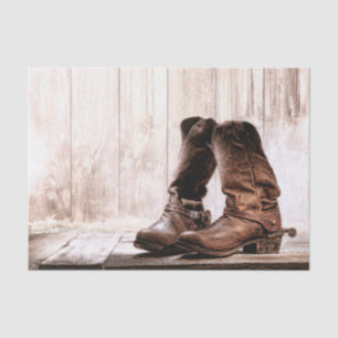 Tissue Paper Wrapping boots country rustic western