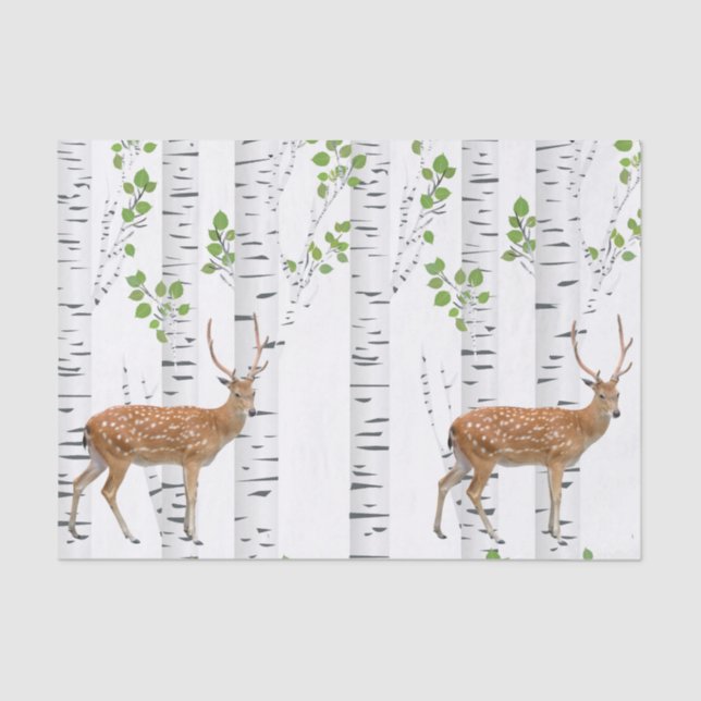 Tissue Paper Wrapping Deer Doe Buck Woodland Hunti (Front)