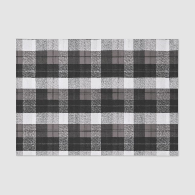 Tissue Paper Wrapping XMAS Truck Buffalo Plaid Bla (Front)