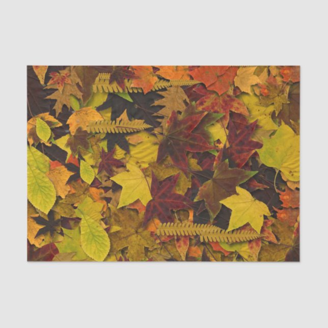 Tissue Wrapping Paper - Autumn Leaves (Front)