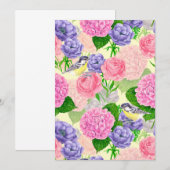Tit bird and flowers (Front/Back)