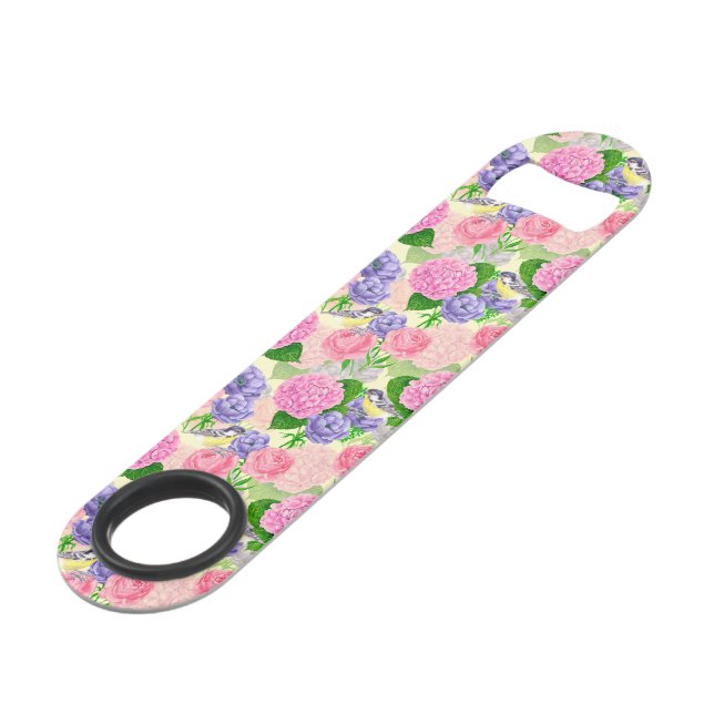 Tit bird and flowers bar key (Front Angled)