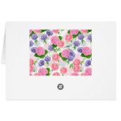 Tit bird and flowers cards (Back Horizontal)