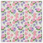 Tit bird and flowers fabric