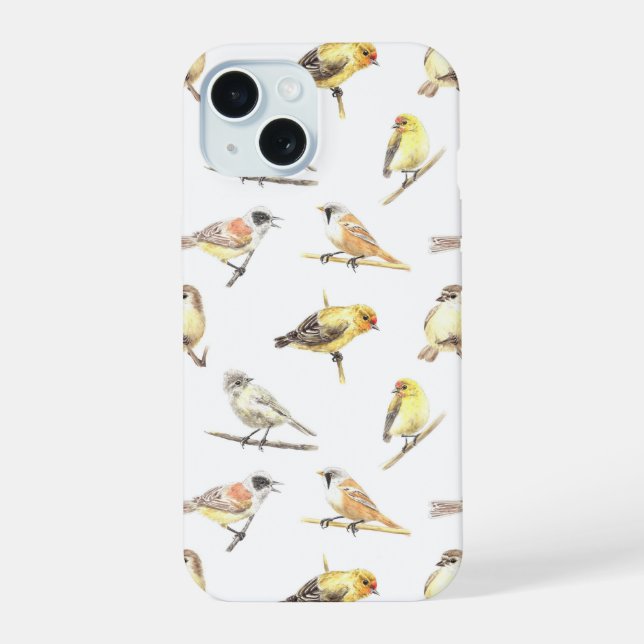 Tit birds pattern iphone case (Back)