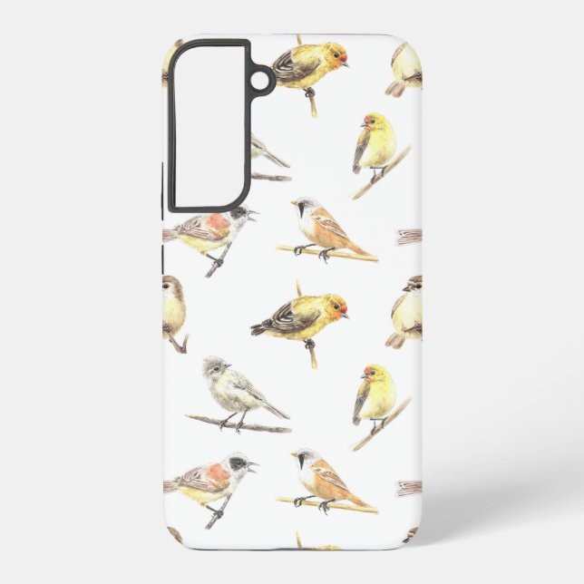 Tit birds pattern samsung galaxy case (Back)