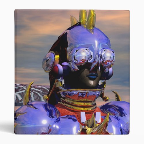 TITAN CYBORG PORTRAIT Blue Science Fiction Scifi Binder