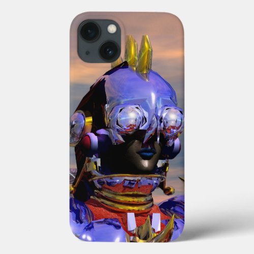 TITAN CYBORG PORTRAIT Blue Science Fiction Scifi iPhone 13 Case