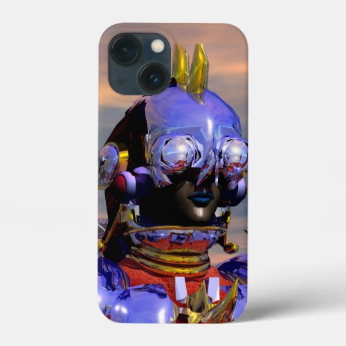 TITAN CYBORG PORTRAIT Blue Science Fiction Scifi iPhone 13 Mini Case