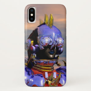 TITAN CYBORG PORTRAIT Blue Science Fiction ,Scifi iPhone X Case