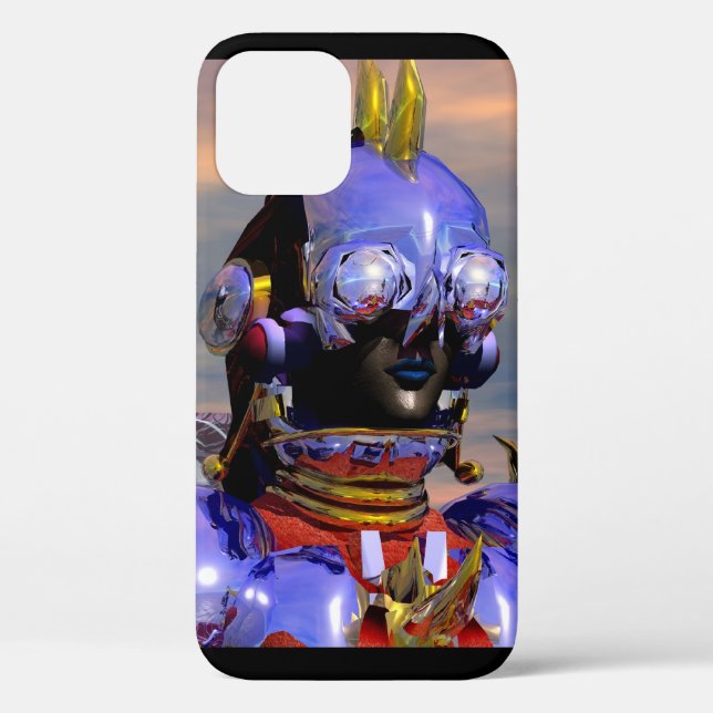 TITAN CYBORG PORTRAIT Blue Science Fiction ,Scifi Case-Mate iPhone Case (Back)