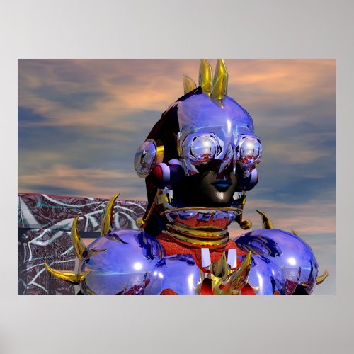 TITAN CYBORG PORTRAIT Science Fiction Scifi Poster