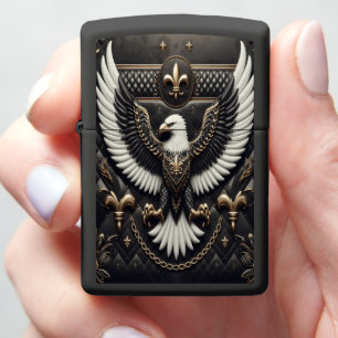 Titan Eagle Leather-Style Gold Zippo Lighter