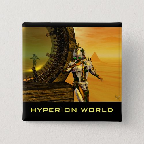 TITAN IN THE DESERT OF HYPERION PINBACK BUTTON