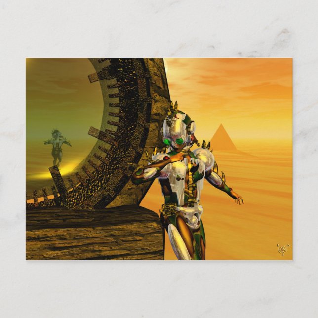 TITAN IN THE DESERT OF HYPERION POSTCARD (Front)