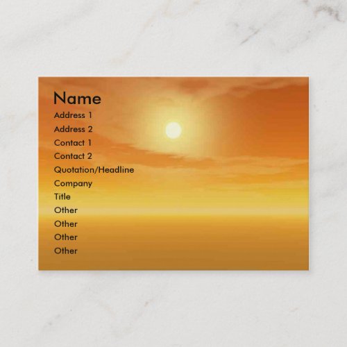 TITAN IN THE DESERT OF HYPERION  Reflections Business Card