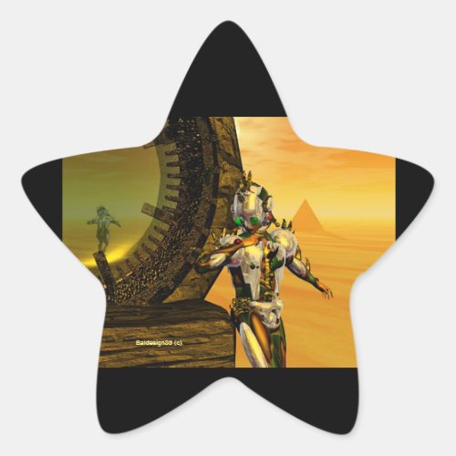 TITAN IN THE DESERT OF HYPERION STAR STICKER