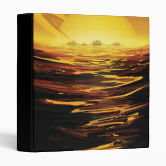 Titan largest moon of Planet Saturn 3 Ring Binder