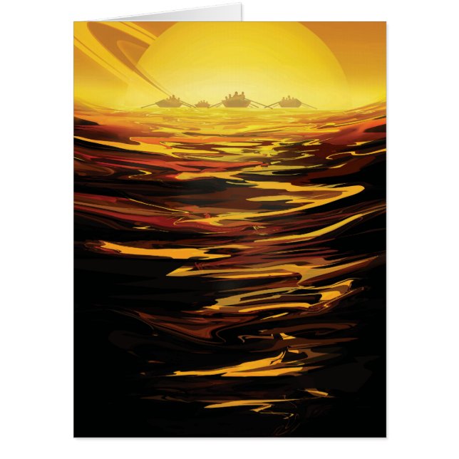 Titan largest moon of Planet Saturn Card (Front)