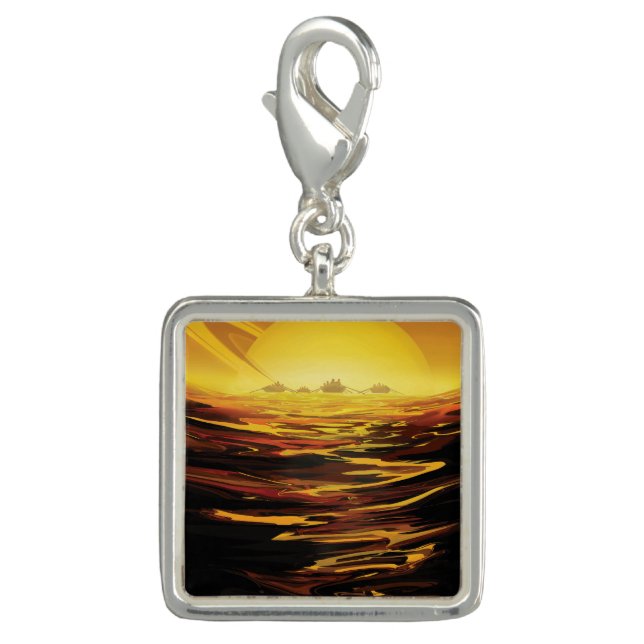 Titan largest moon of Planet Saturn Charm (Front)