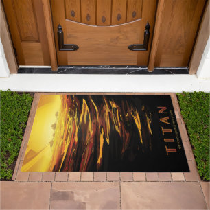 Titan largest moon of Planet Saturn Doormat