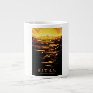 Titan largest moon of Planet Saturn Giant Coffee Mug