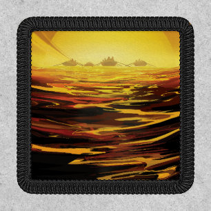 Titan largest moon of Planet Saturn Patch