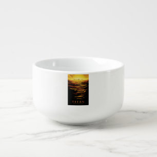 Titan largest moon of Planet Saturn Soup Mug