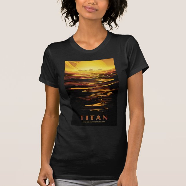 Titan largest moon of Planet Saturn T-Shirt (Front)