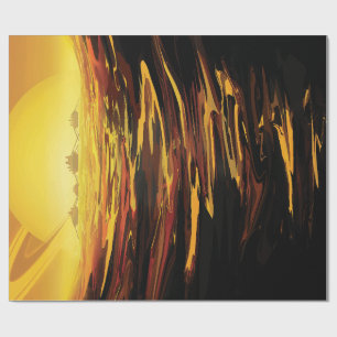 Titan largest moon of Planet Saturn Wrapping Paper