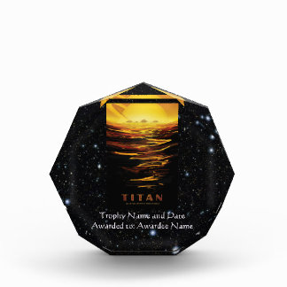 Titan Moon of Saturn destination vacation advert Acrylic Award