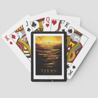Titan Moon of Saturn vacation advert space tourism Poker Cards