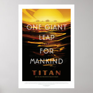 Titan Moon - Space Tourism Poster