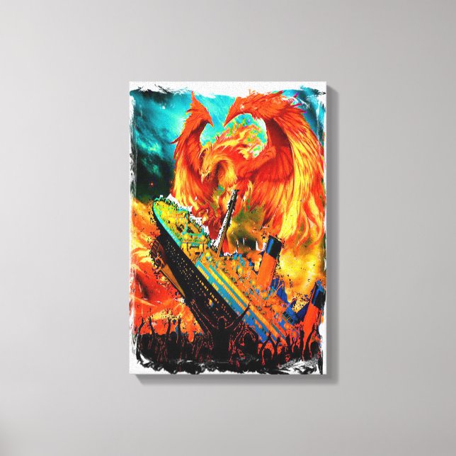 titani sinking rose like the phoenix canvas print (Front)
