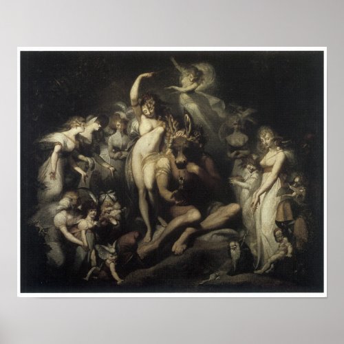 Titania and bottom c 1790 Fantasy Painting Poster