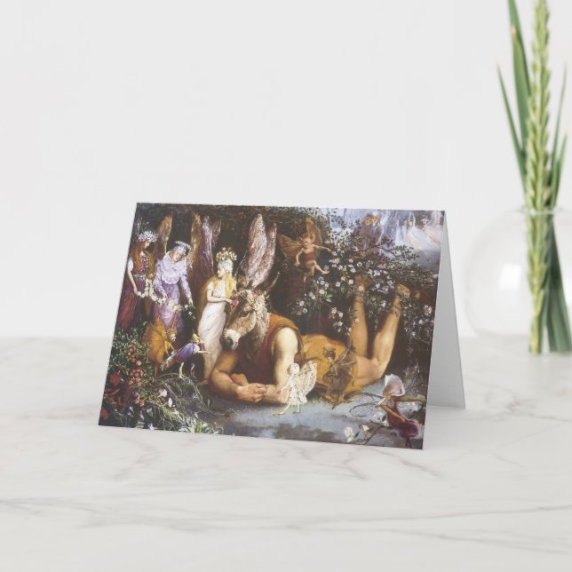 Titania and Bottom,Midsummer Night's Dream Card (Front)